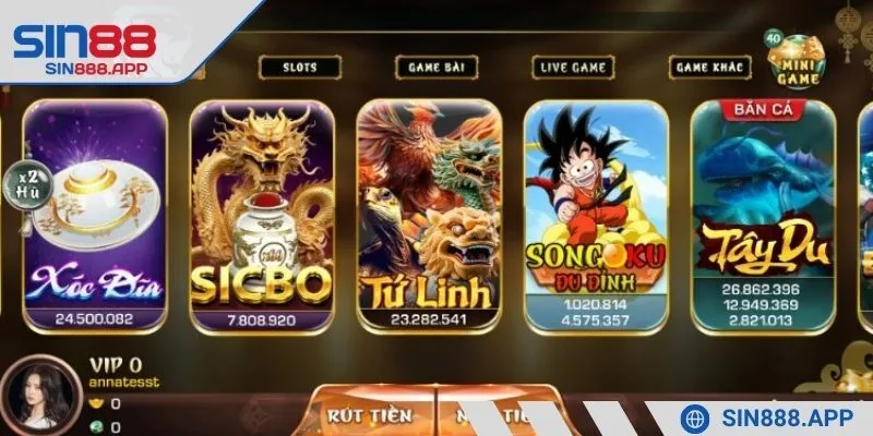 Tổng hợp các giải thưởng trong nổ hũ Tứ Linh 